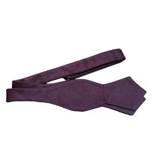 Tommy Hilfiger Purple Bow Tie 100% Silk NWOT
